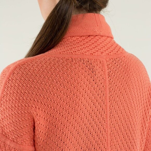 Lululemon Post Practice Cardi-Plum Peach Athleisure Cardigan- Size 4 - Picture 8 of 14